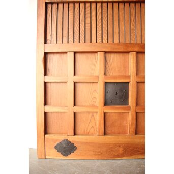 升格子腰板 総欅格子蔵戸　W0287 