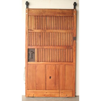 升格子腰板 総欅格子蔵戸　W0287 ウラ