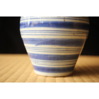 古伊万里 輪線 茶壷　P665 