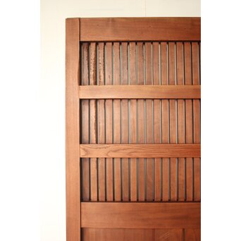 鉄板 巾着金具 総欅格子蔵戸　W0288 