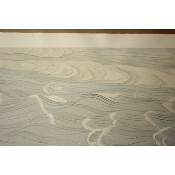 小野竹喬 奥の細道句抄絵 木版画【五月雨を～】Z1015 