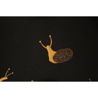 蝸牛蒔絵 盆 2枚1組　Q420 