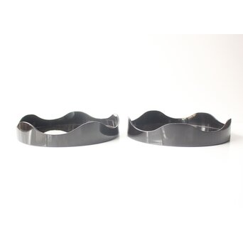 蝸牛蒔絵 盆 2枚1組　Q420 