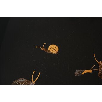 蝸牛蒔絵 盆 2枚1組　Q420 