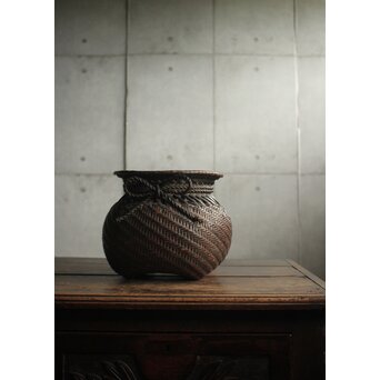 照雲作 竹花籠　U440 