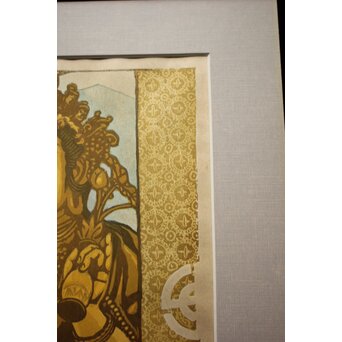 笠松紫浪 Shiro Kasamatsu 長谷観音 鎌倉 木版画 額装　Z1045 
