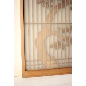 小型 鶴亀松 小窓 書院 2枚1組　R0595 