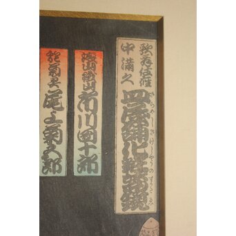 豊原国周 Kunichika 皿屋舗化粧姿見 木版画　Z1072 