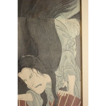 豊原国周 Kunichika 皿屋舗化粧姿見 木版画　Z1072 