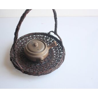 小林民々齋 古竹果物籠/茶銚敷　U442 