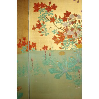 秋草図屏風　Z1075 
