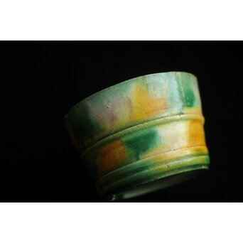 珉平焼 三彩盃　P684 