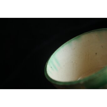珉平焼 三彩盃　P684 